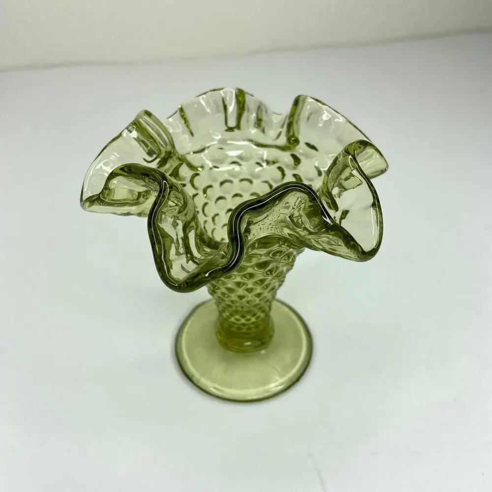 Vintage Green Glass Vase